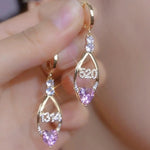 1314 Crystal Number Stud Earrings