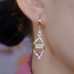 1314 Crystal Number Stud Earrings
