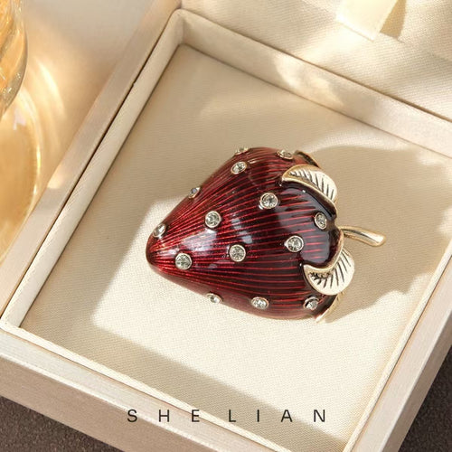 Original Handmade Green Christmas Tree Brooch – Elegant Crystal Pin, Perfect Christmas Gift, Coat Corsage Accessory