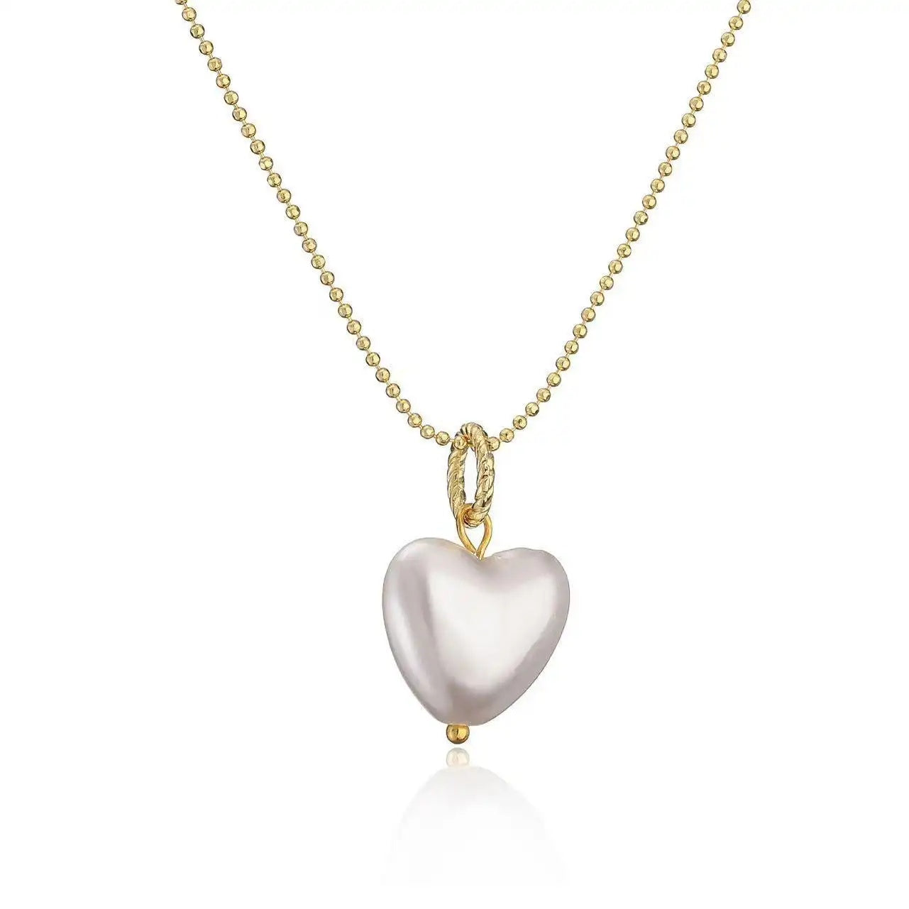 3d Heart-Shaped Pearl and Ear Jewelry Set
