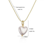 3d Heart Shaped Pearl Jewelry Set