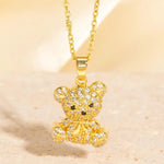 3d Teddy Bear Pendant Necklace