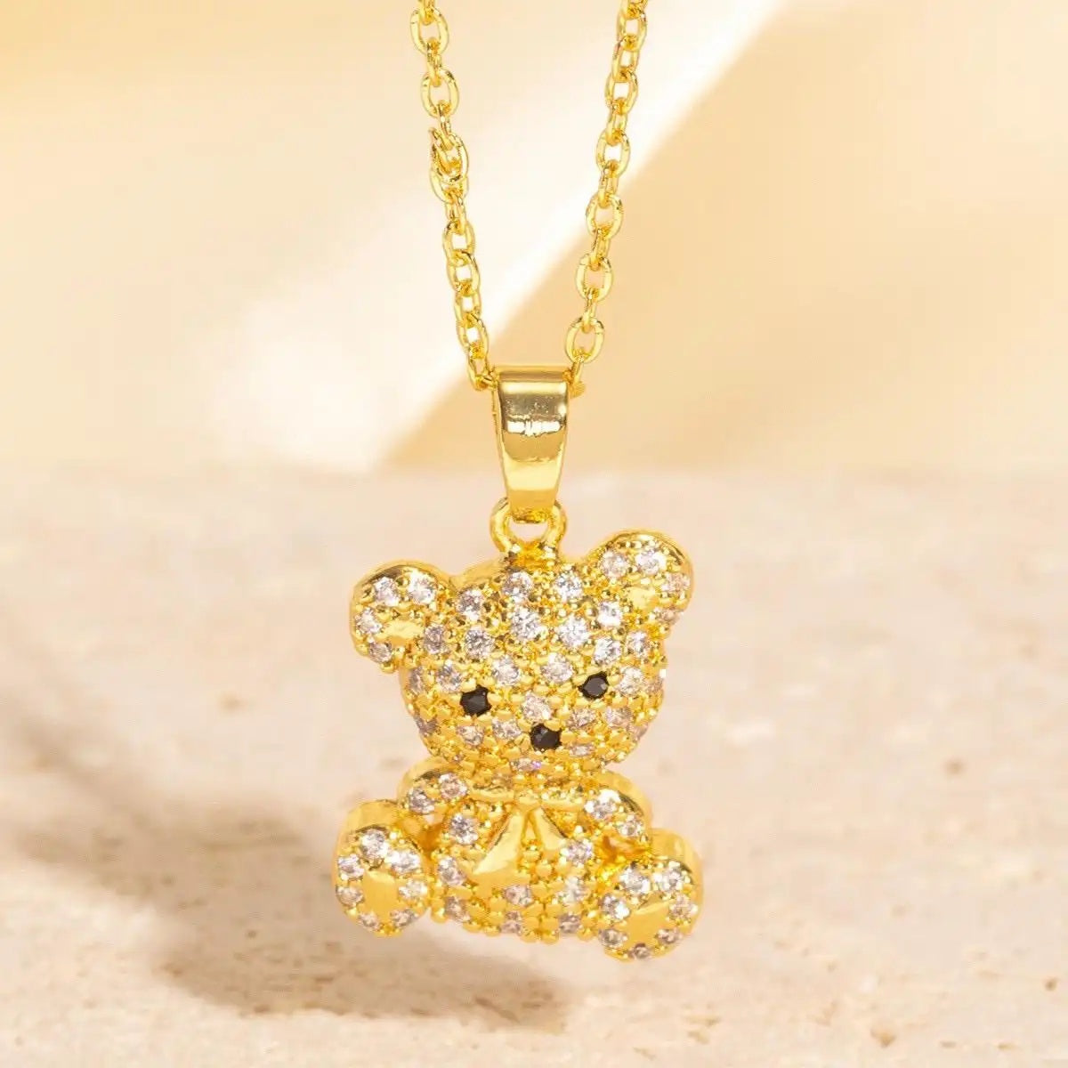 3d Teddy Bear Pendant Necklace