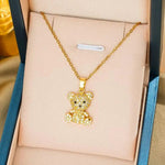 3d Teddy Bear Pendant Necklace