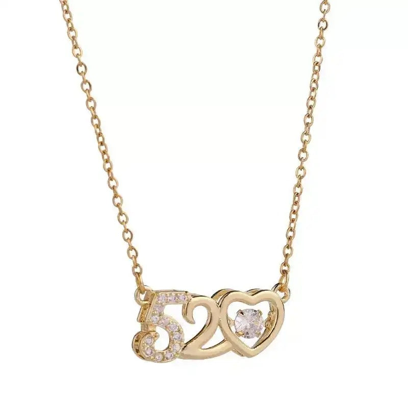 520 Digital Dynamic Heart Pendant Necklace