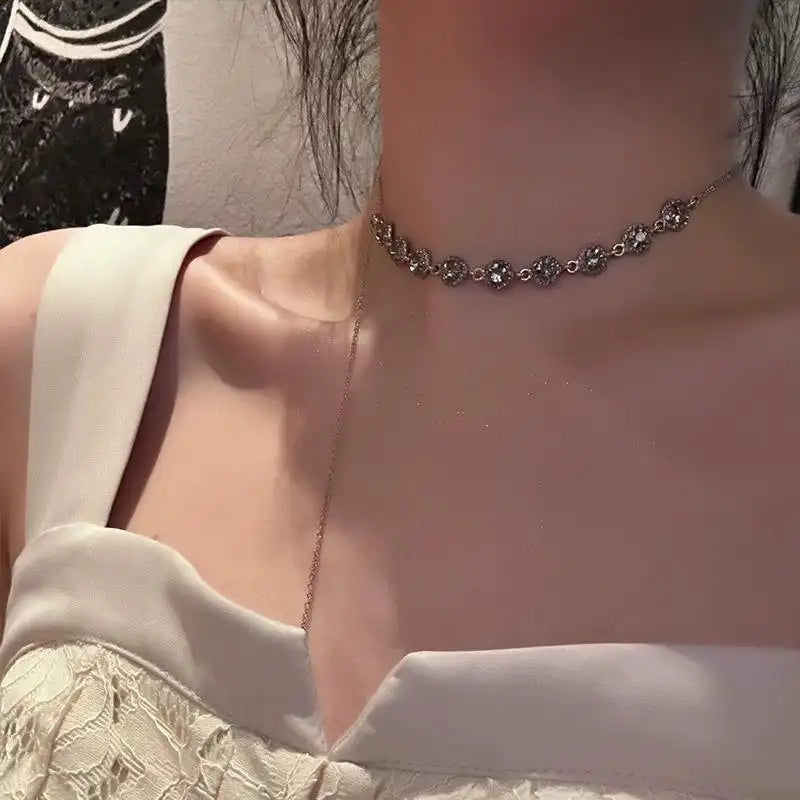 Adjustable Crystal Pendant Necklace
