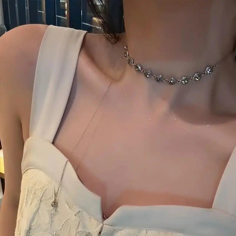 Adjustable Crystal Pendant Necklace