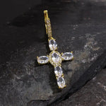 Adjustable Transparent Crystal Cross Ear Cuffs