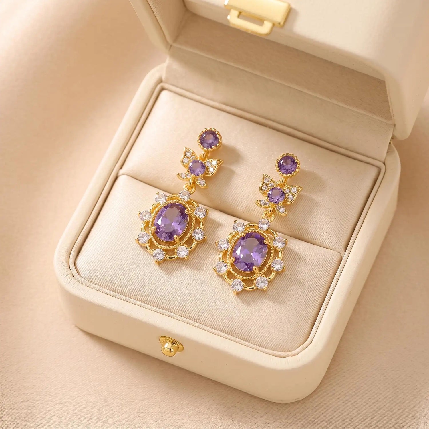 Aesthetic Cz Teardrop Drop Earrings