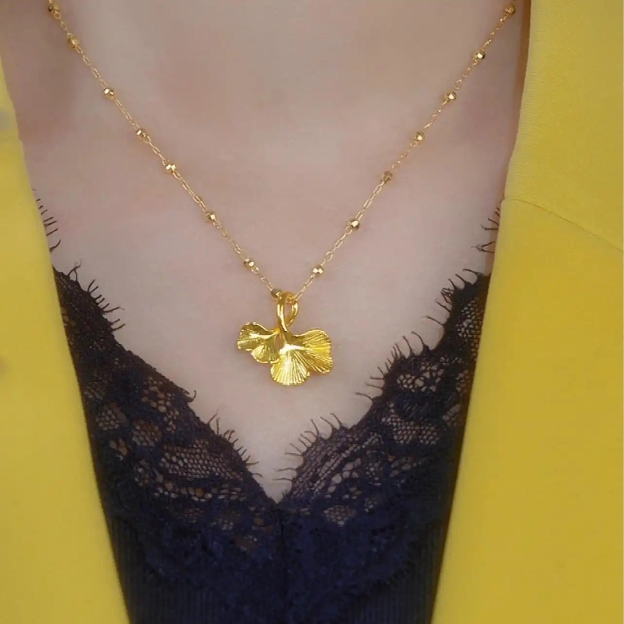 Almond Blossom Pendant Necklace