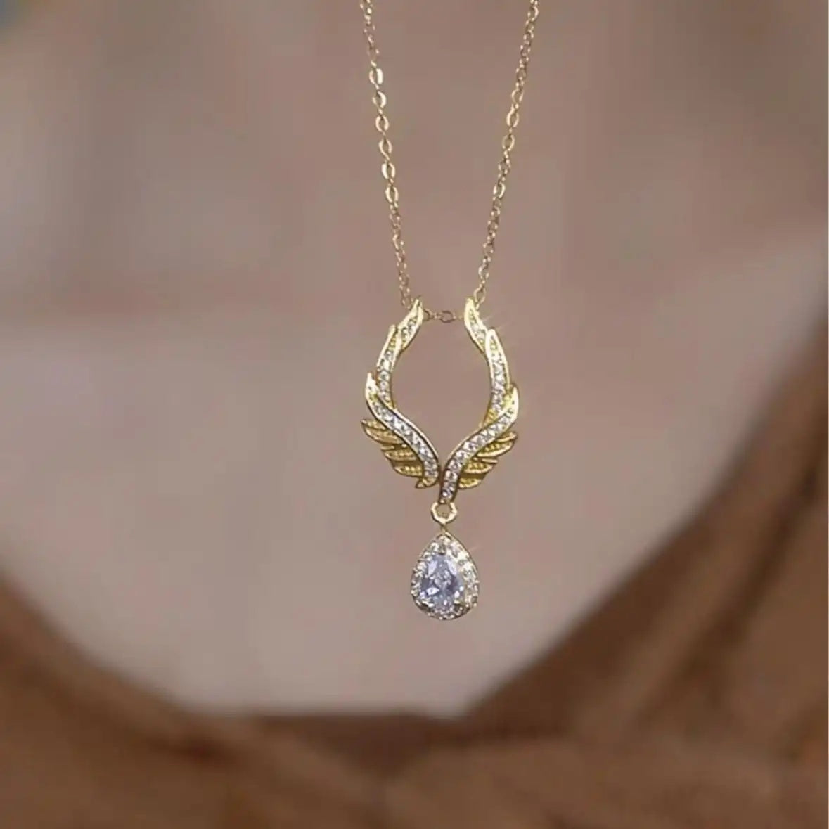 Angel Wing Tassel Necklace
