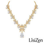 Antique-Finish Alloy Floral Bridal Necklace