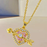 Arrow Heart Pendant Necklace