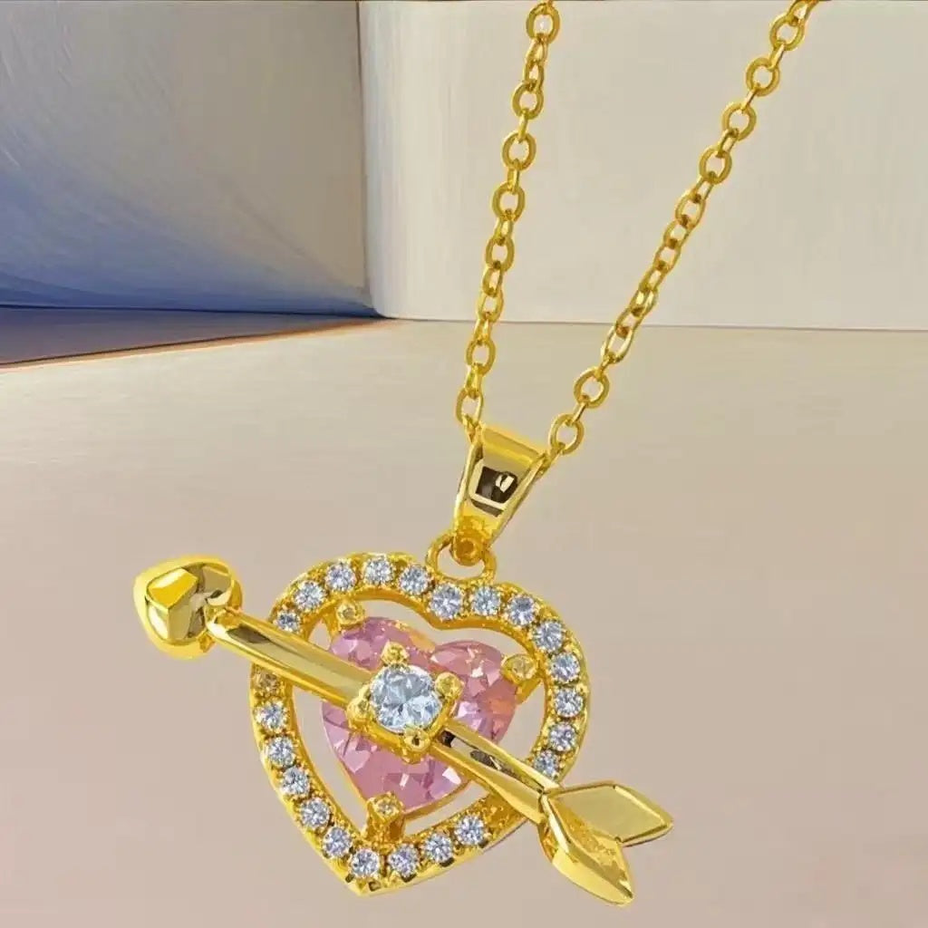 Arrow Heart Pendant Necklace