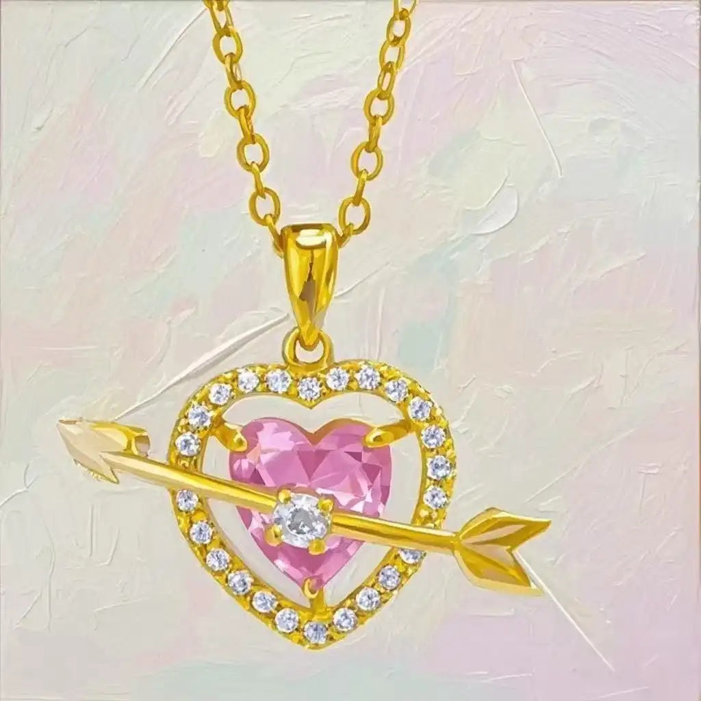 Arrow Heart Pendant Necklace