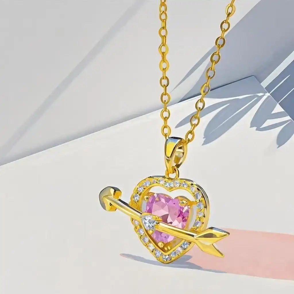 Arrow Heart Pendant Necklace
