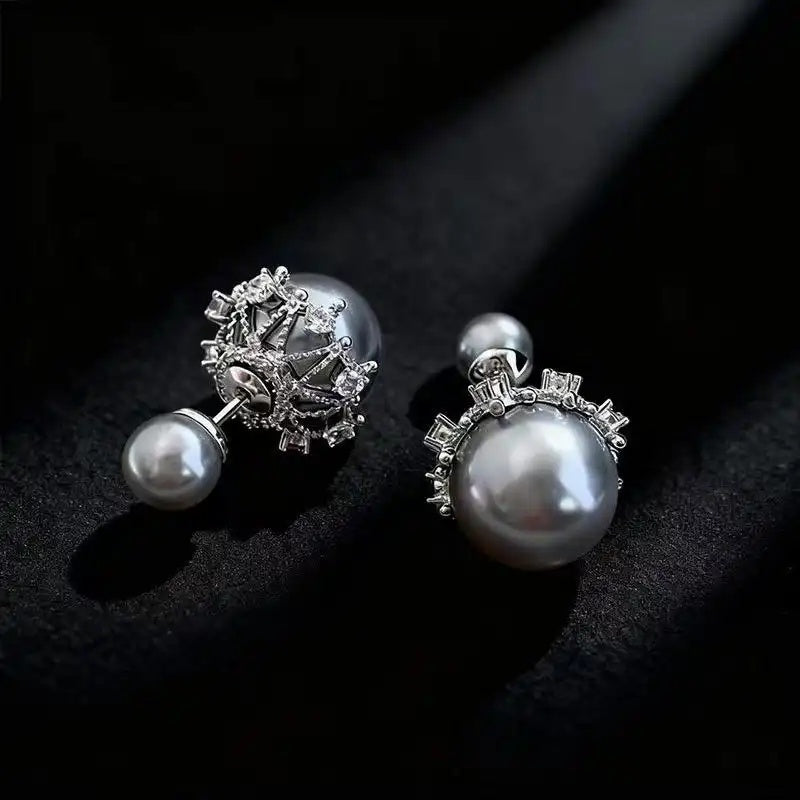 Australian White Crown Large Pearl Earrings