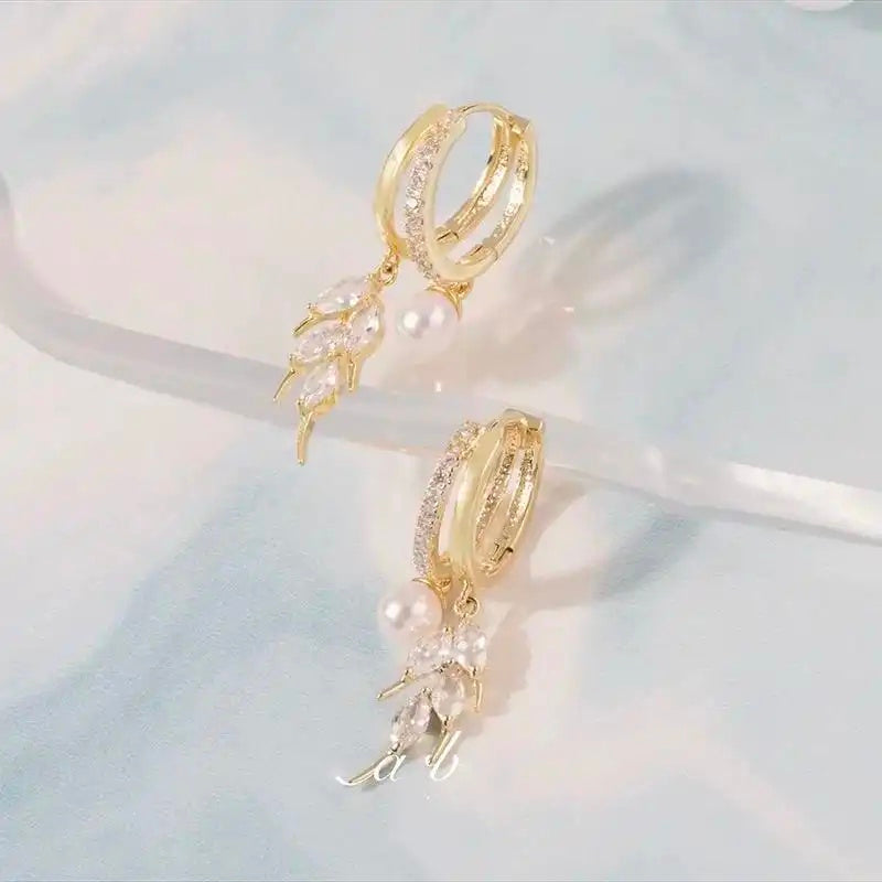 Autumn Wheat Drop Earrings