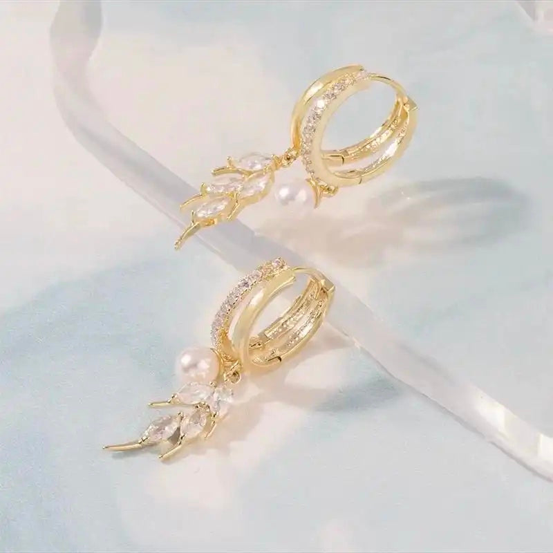 Autumn Wheat Drop Earrings