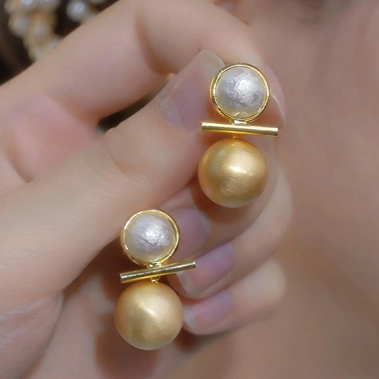 Balance Beam Stud Earrings