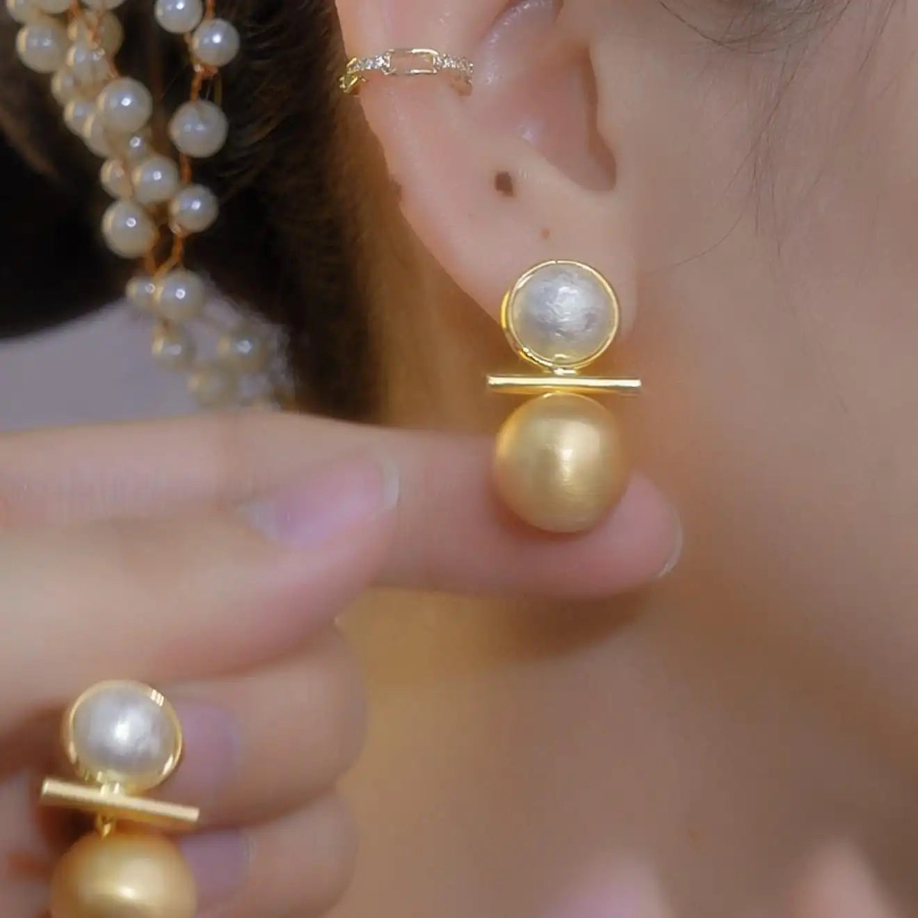 Balance Beam Stud Earrings