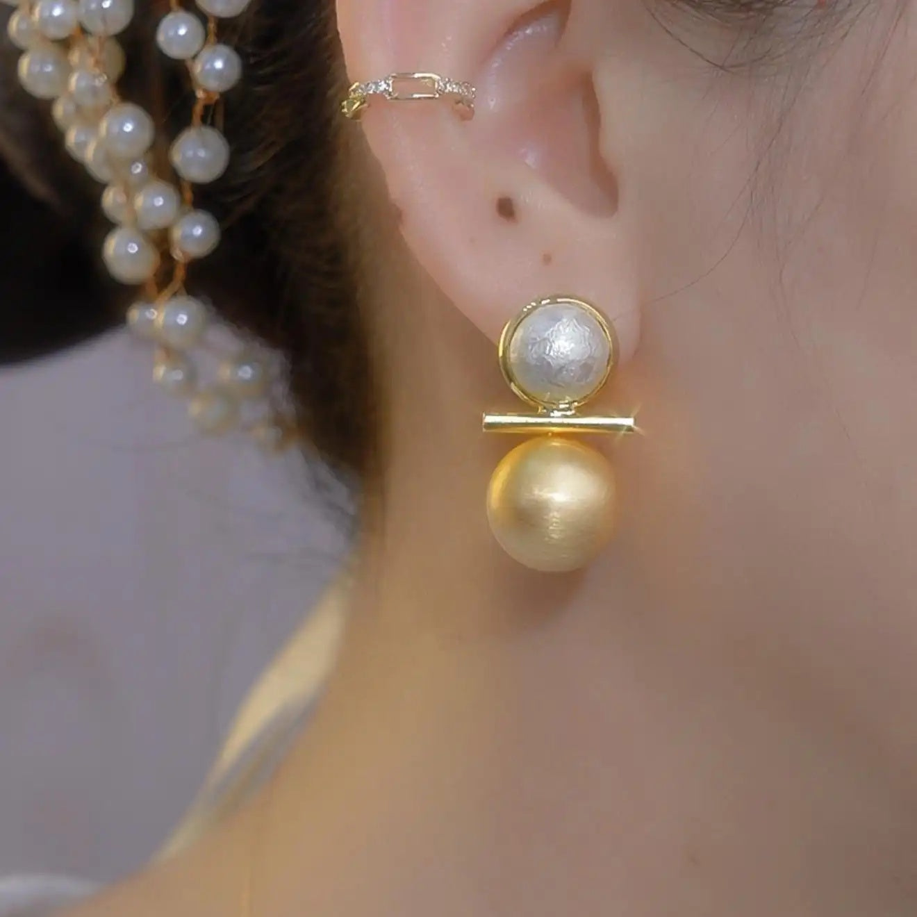 Balance Beam Stud Earrings