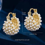 Beaded Basket Hoop Earrings
