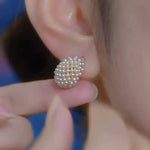 Beaded Basket Hoop Earrings