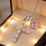 Best Selling Crystal Cross Heart Necklace