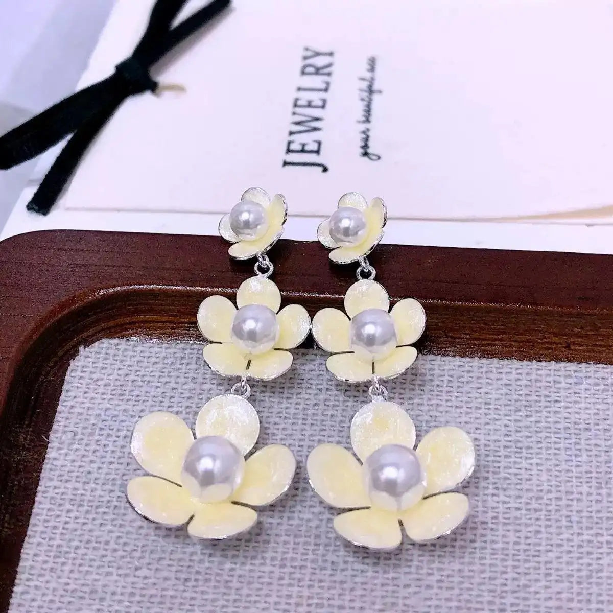 Big Floral Beads Earrings