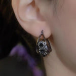 Black Basket Earrings