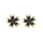 Black Flower Stud Earrings