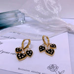 Black Heart Clip-On Earrings