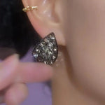 Black Teardrop Crystal Earrings
