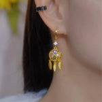 Bloom-Shape Crystal Earrings