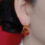 Blooming Rose Hoop Earrings