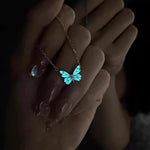 Blue Butterfly Pendant Necklace