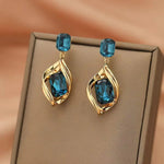 Blue Crystal Earrings