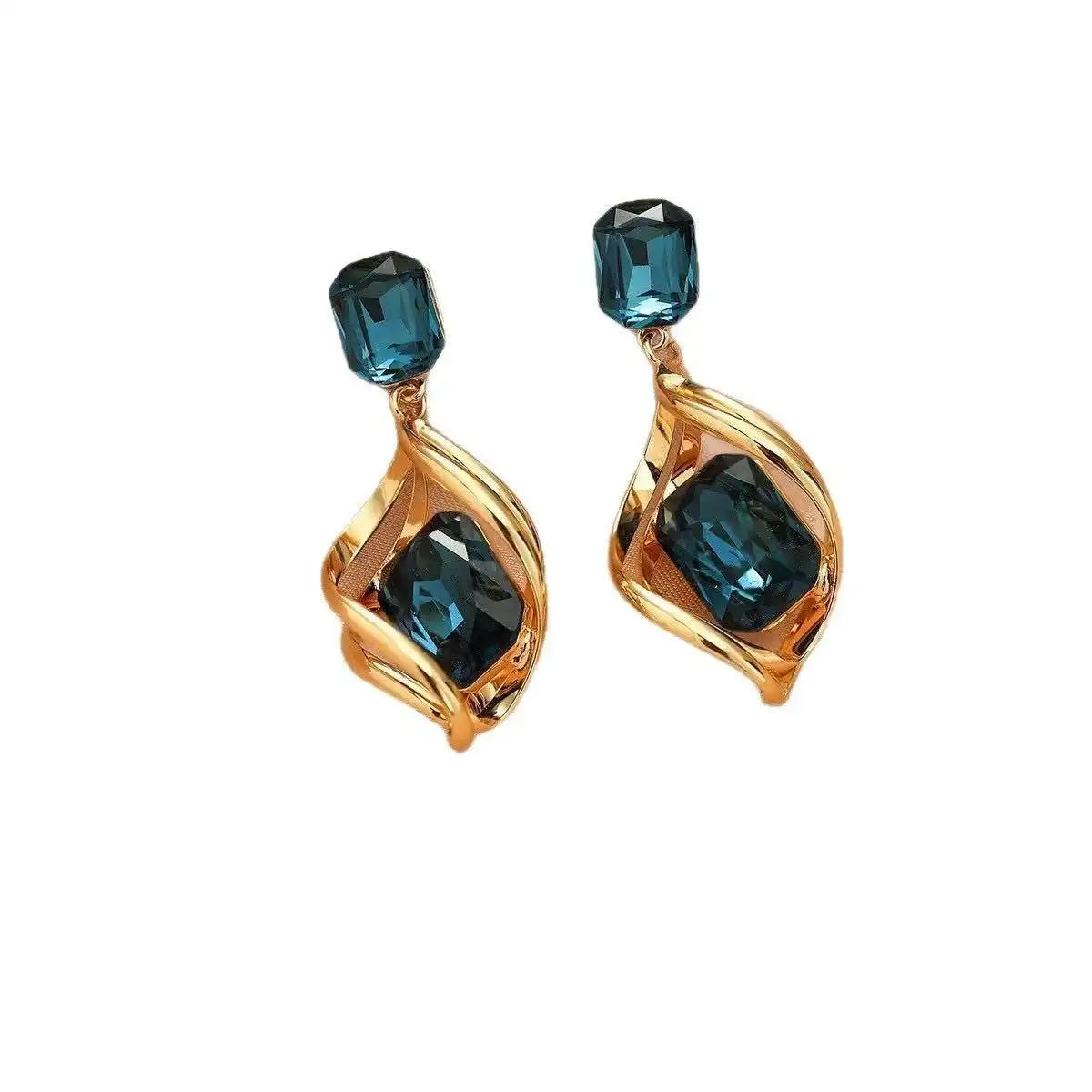 Blue Crystal Earrings