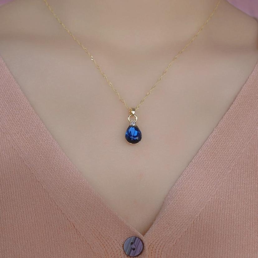 Blue Crystal Necklace