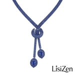 Blue Crystal Teardrop Jewelry Set