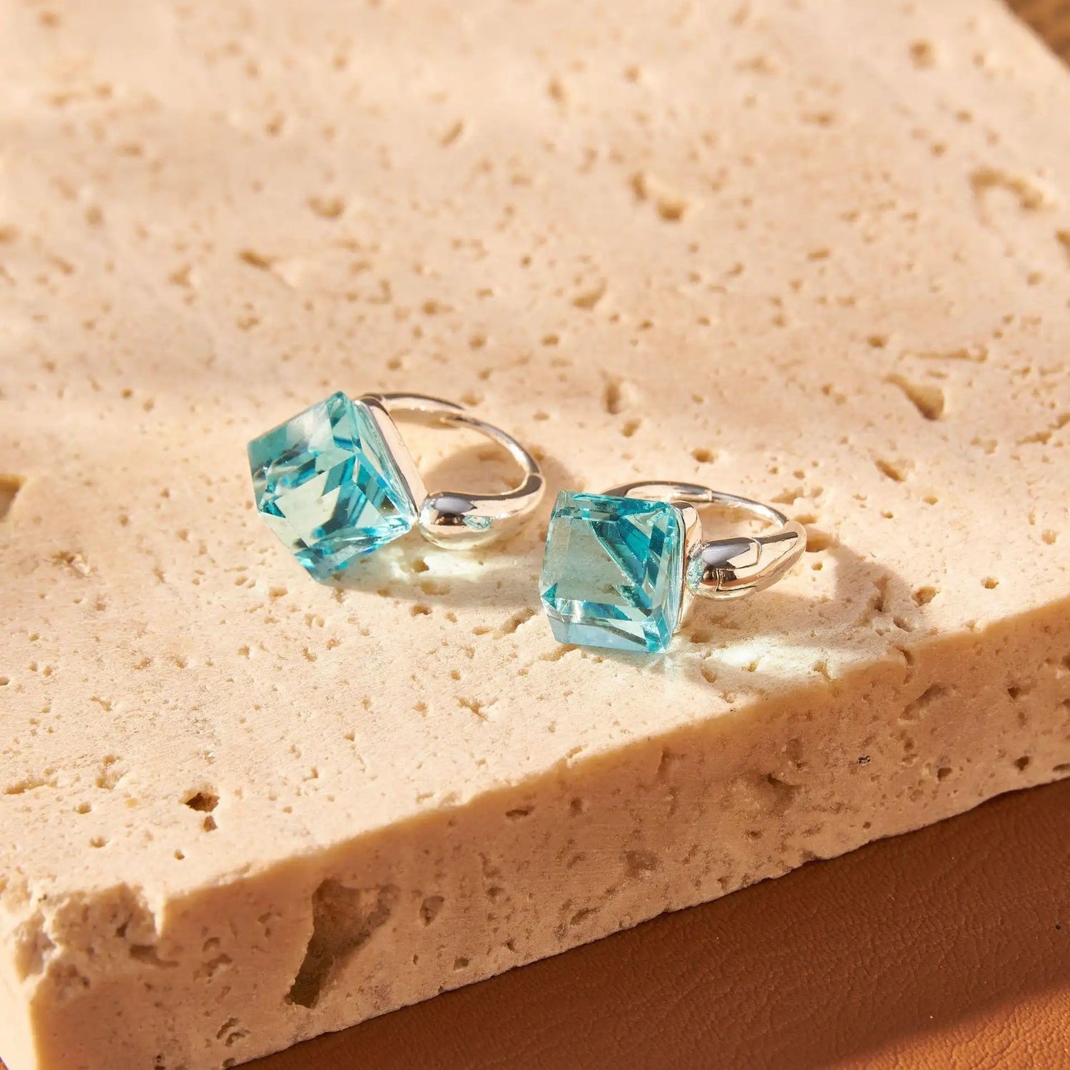 Blue Cube Sugar Sense Earrings