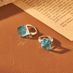 Blue Cube Sugar Sense Earrings