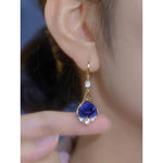 Blue Rose Crystal Ear Cuffs