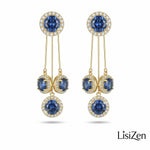 Blue Teardrop Double-Wear French Drop Earrings