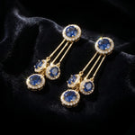 Blue Teardrop Double-Wear French Drop Earrings