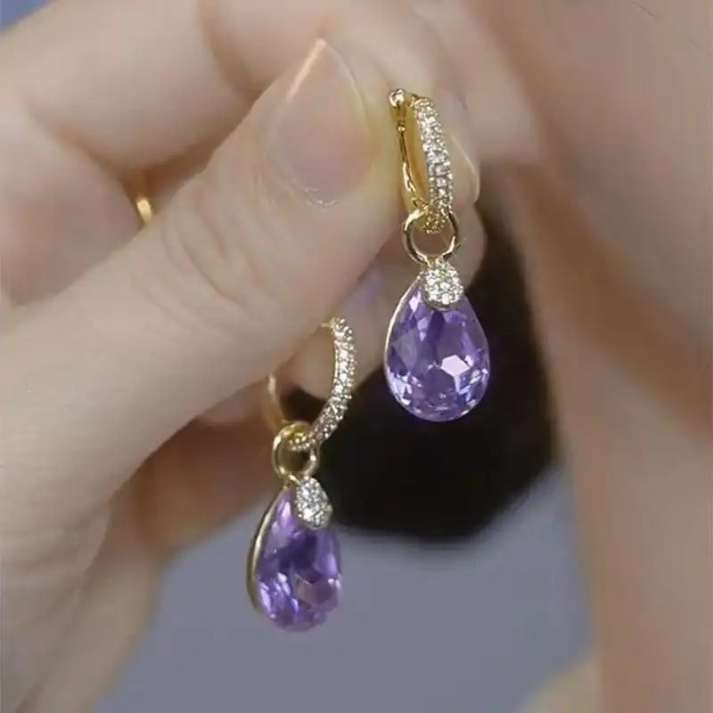 Blue Teardrop Summer Drop Earrings