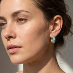 Blue Turquoise Teardrop Dazzling Crystal Earrings