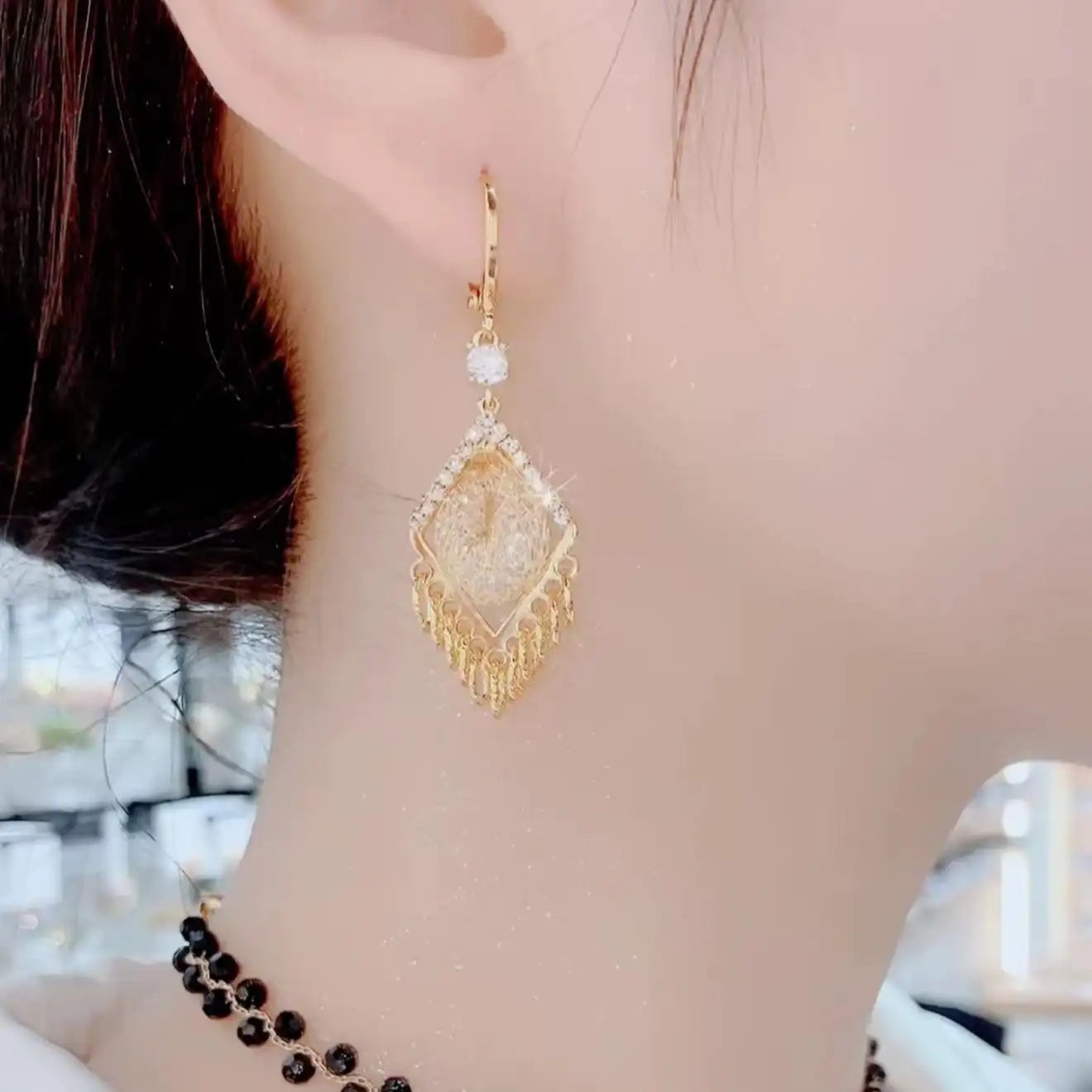 Bohemian Tassel Gold-Tone Vintage Drop Earrings