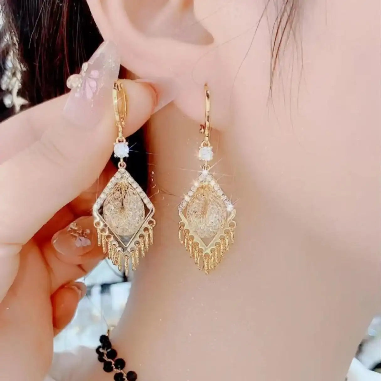 Bohemian Tassel Gold-Tone Vintage Drop Earrings